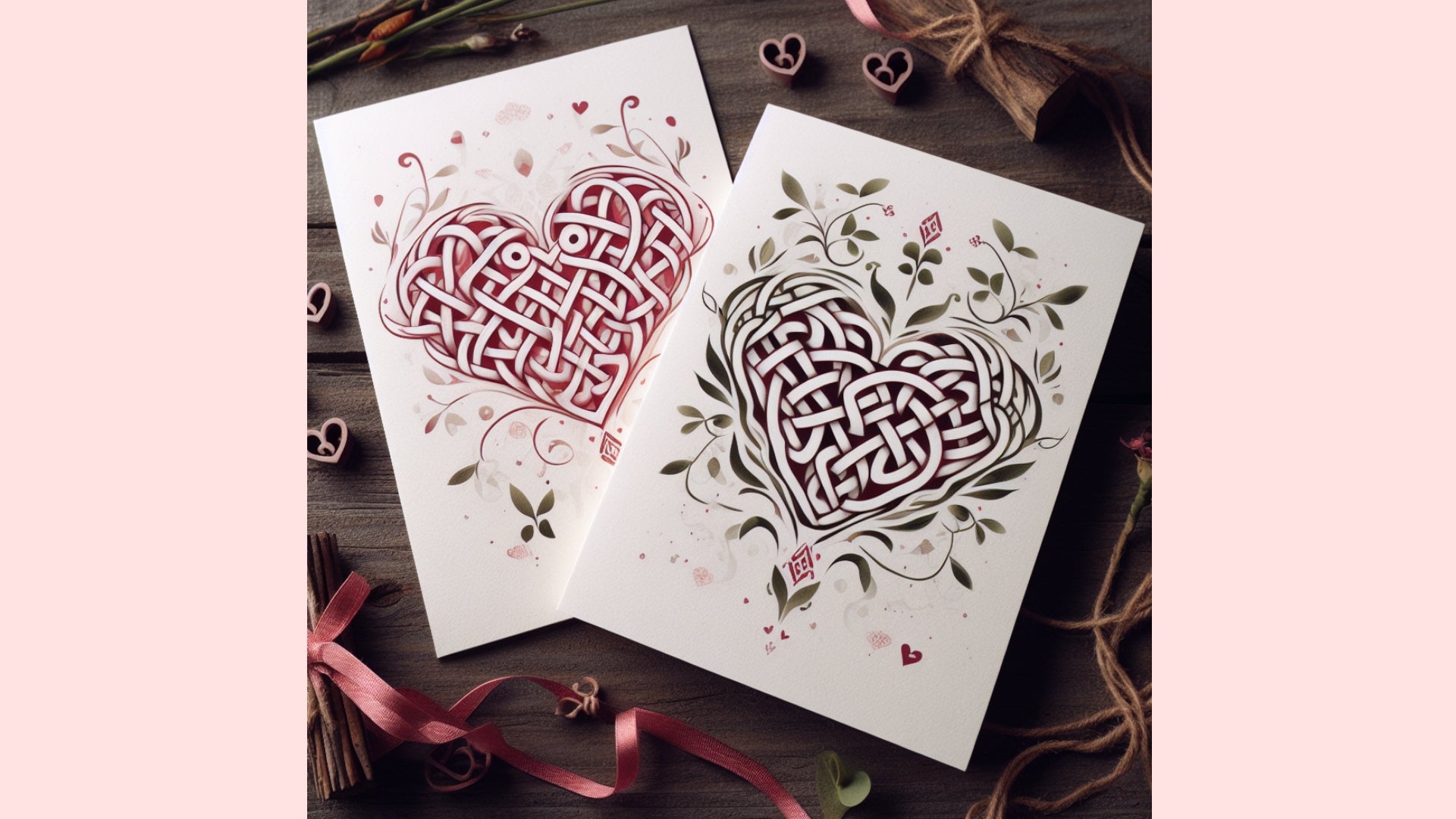 Celtic knots of Affection Valentine card