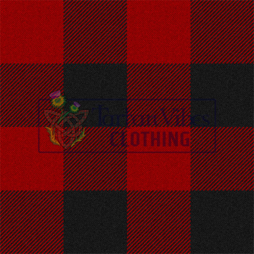MacGregor Red and Black tartan in bold red and black check pattern.