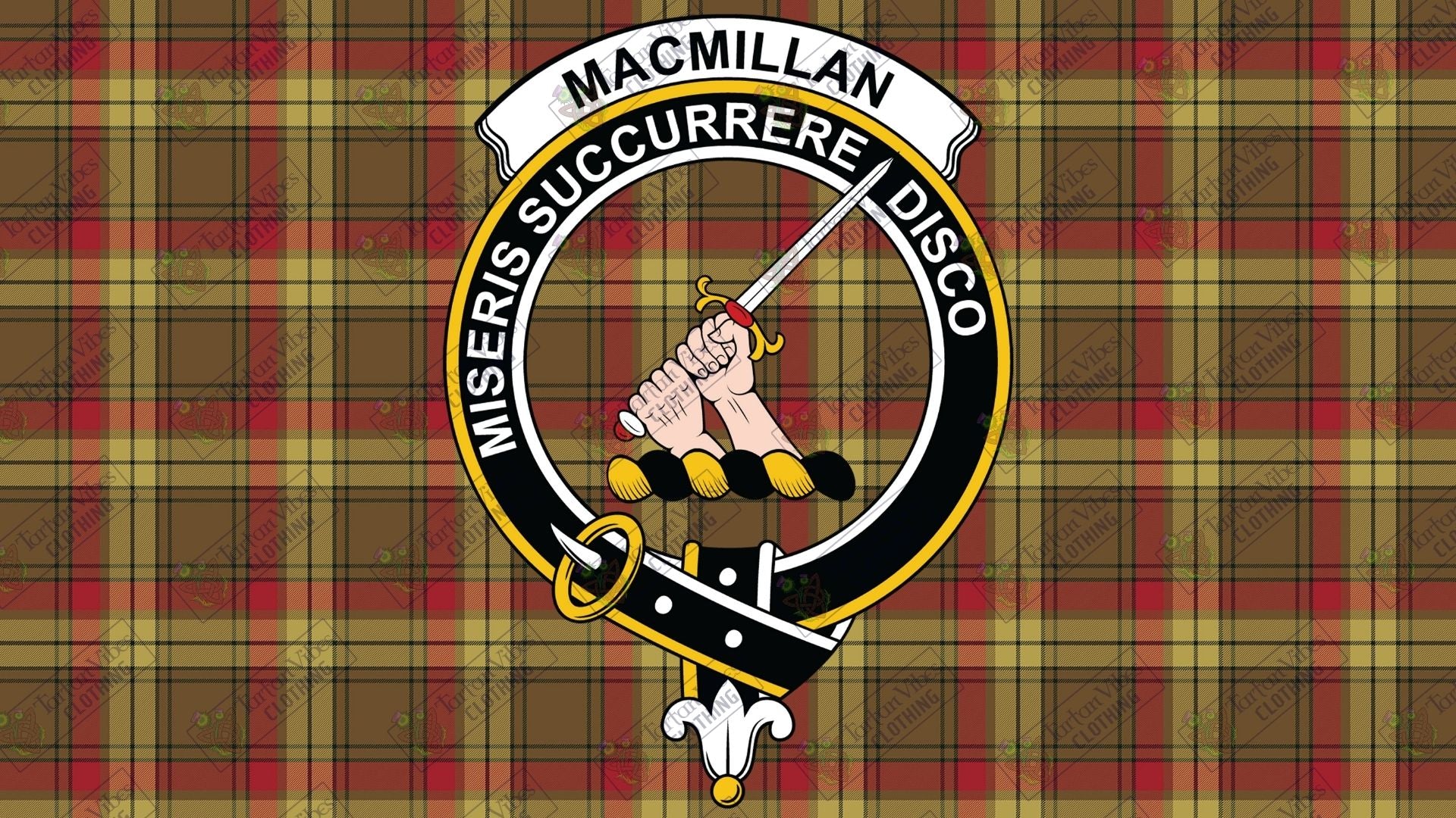 Clan Macmillan Tartan on Crest