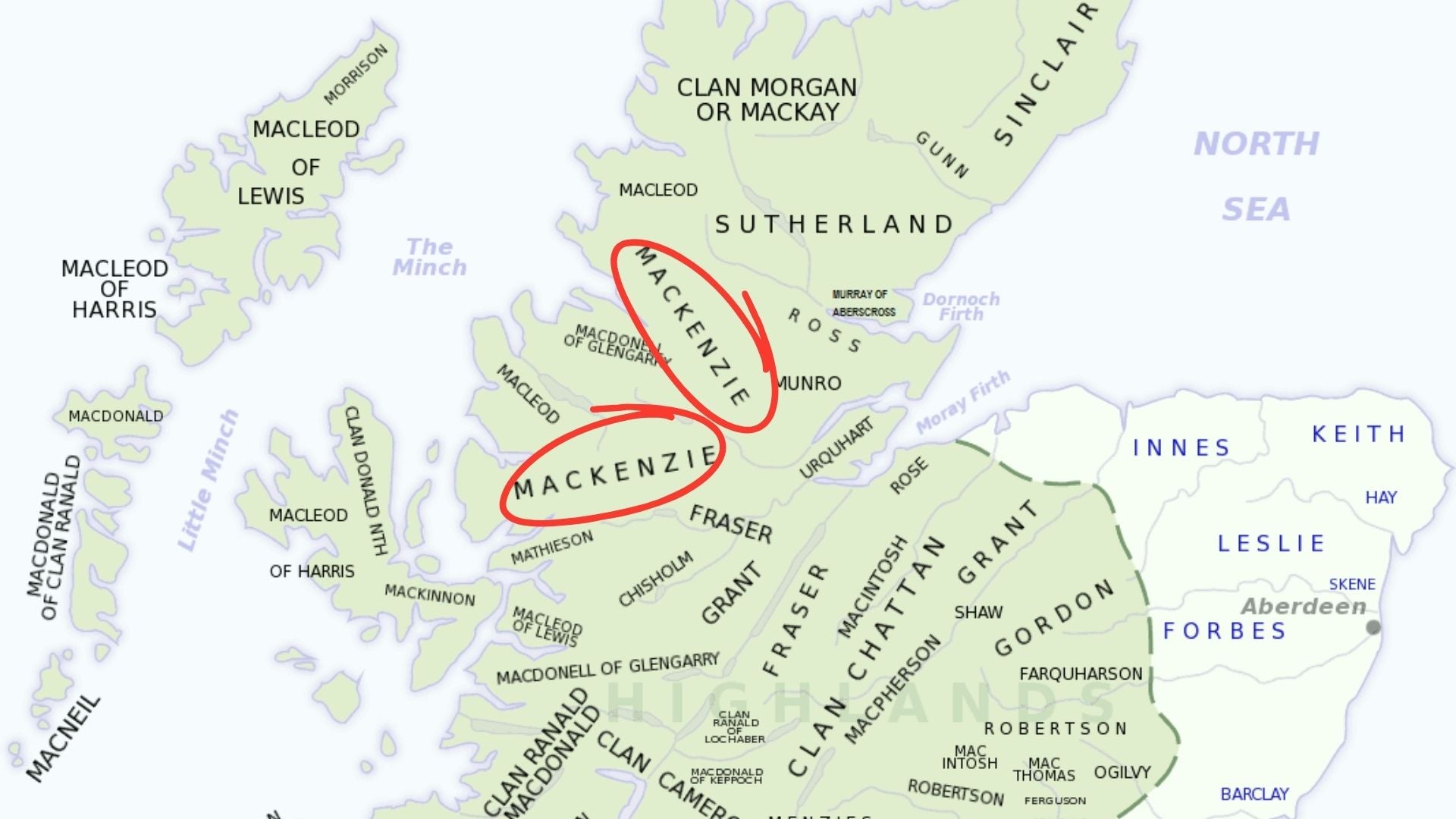 Mackenzie Clan Map