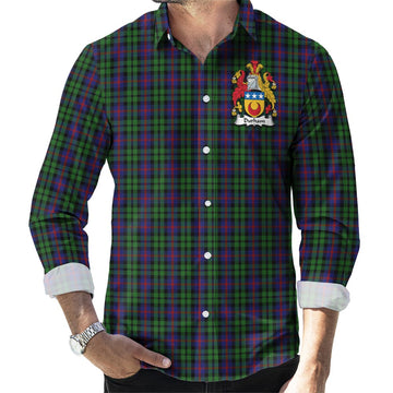 Durham Tartan Long Sleeve Button Shirt with Coat of Arms