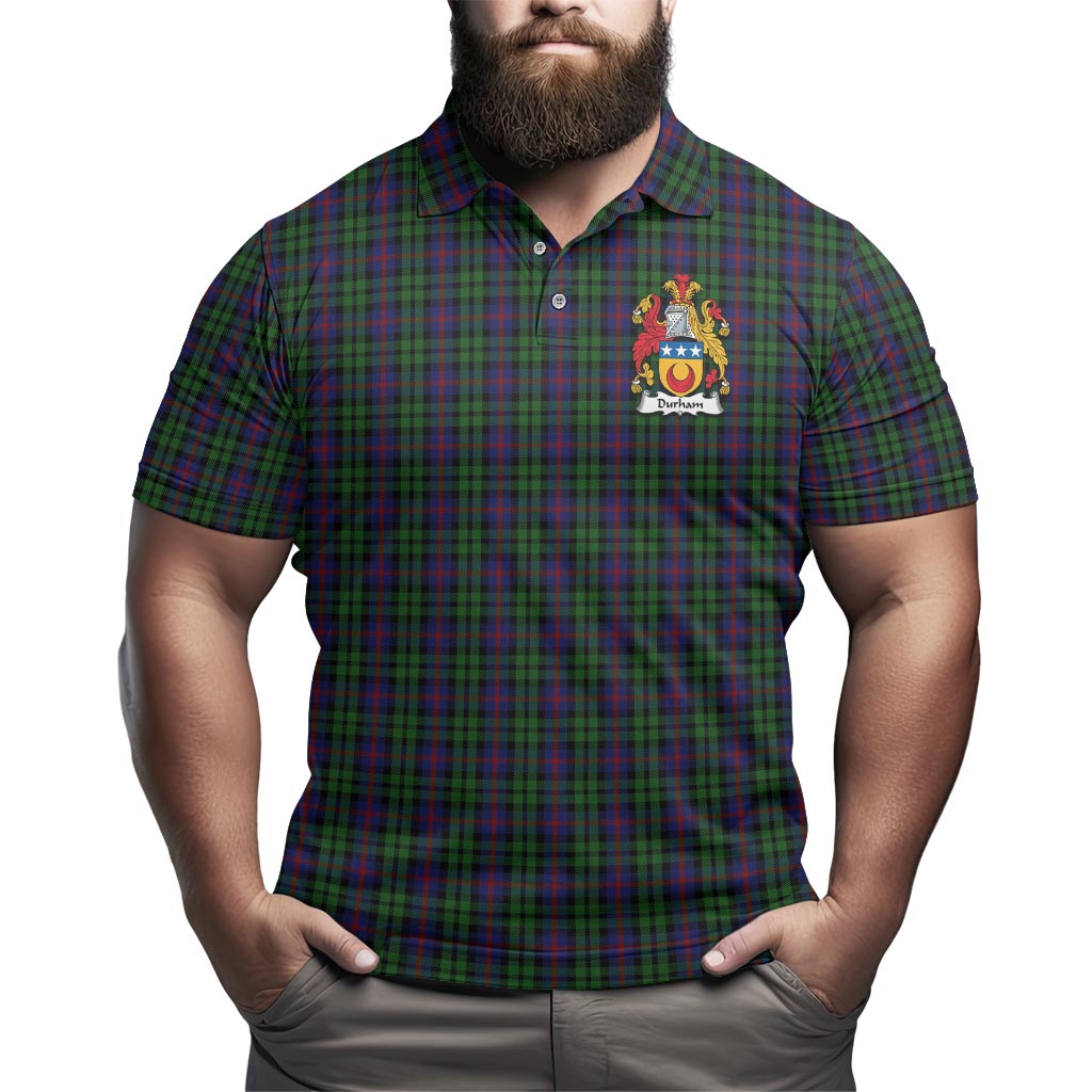 Durham Tartan Polo Shirt with Coat of Arms Adult - Tartan Vibes Clothing