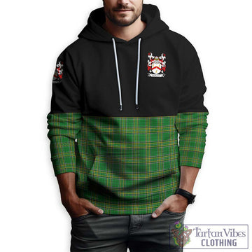 McNamee Irish Clan Tartan Hoodie with Coat of Arms Half of Tartan Style Zip Hoodie - Tartan Vibes Clothing