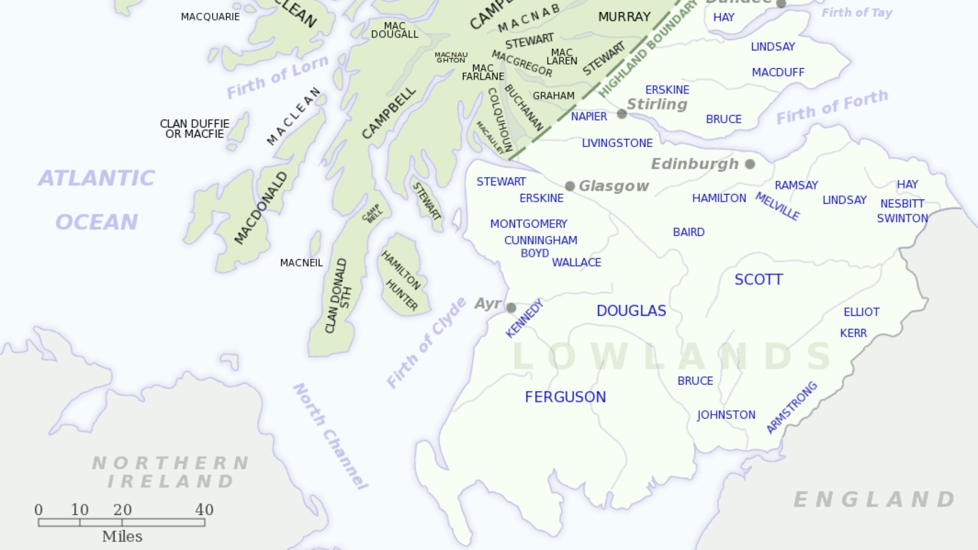 Ferguson Clan Map