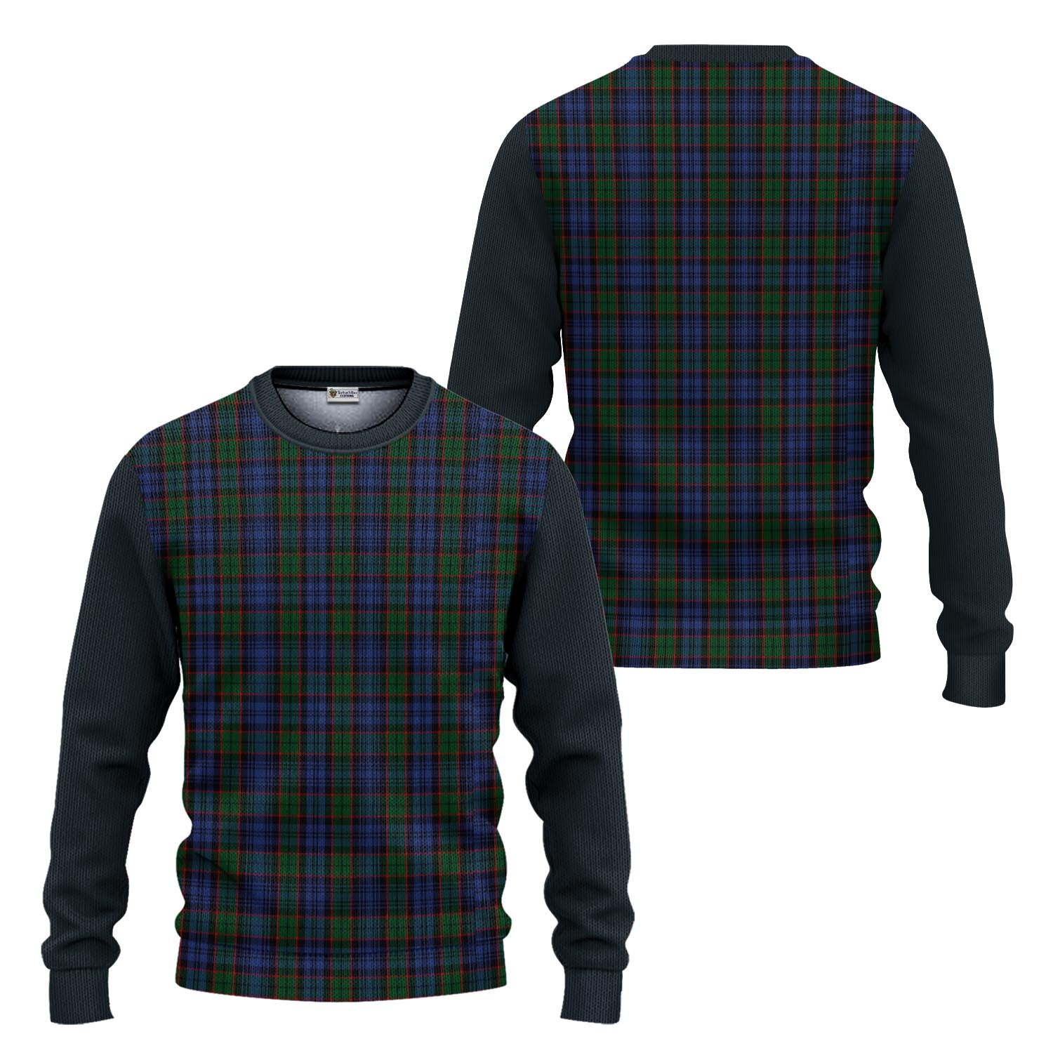 Fletcher Tartan Accent Knitted Sweater Unisex - Tartan Vibes Clothing
