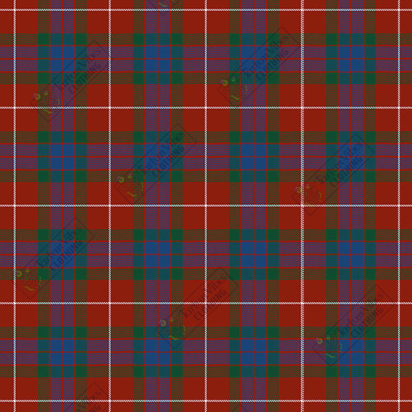 Fraser Ancient tartan pattern in red, blue, and green