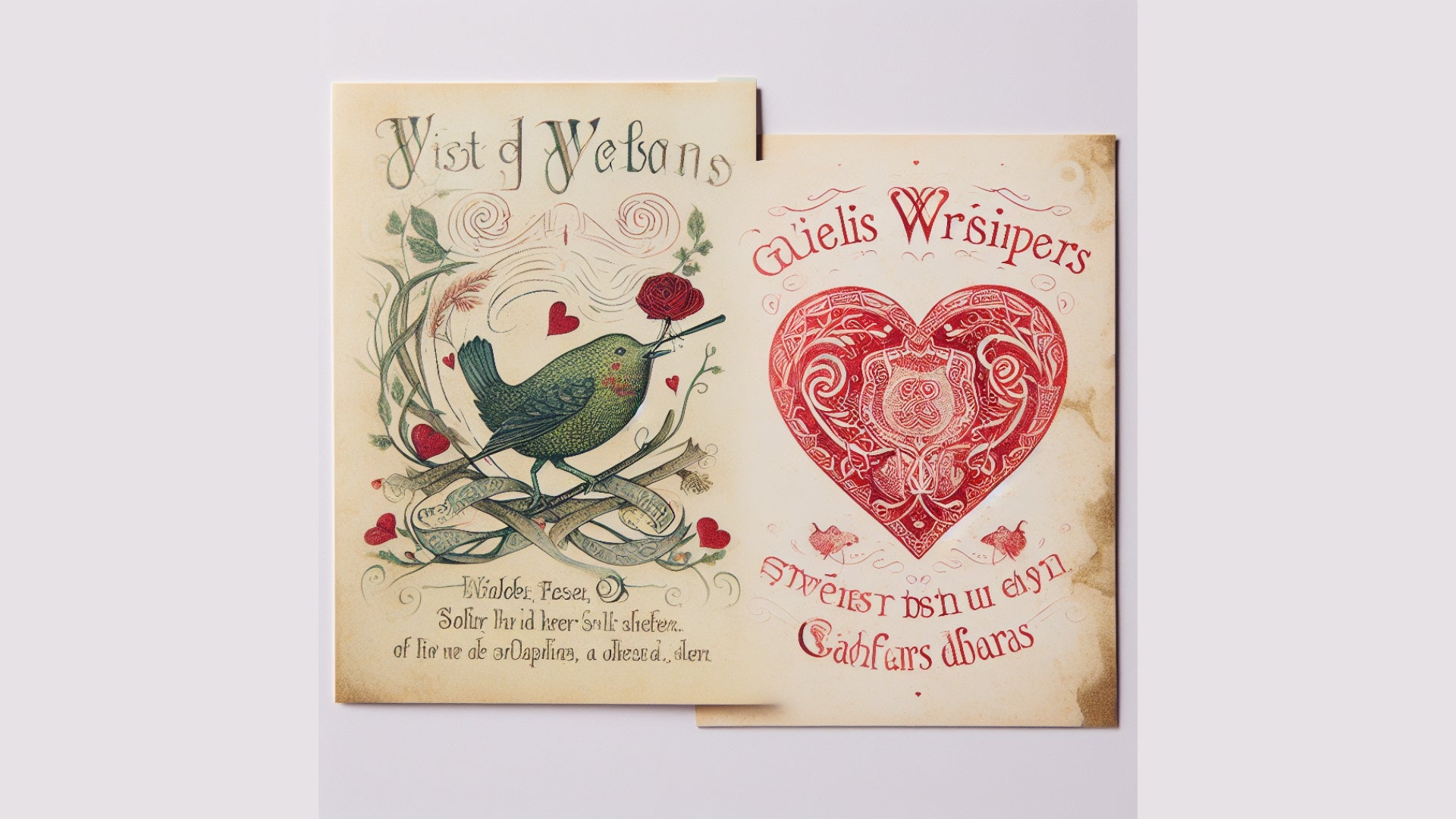 Gaelic Whispers of Love valentine card