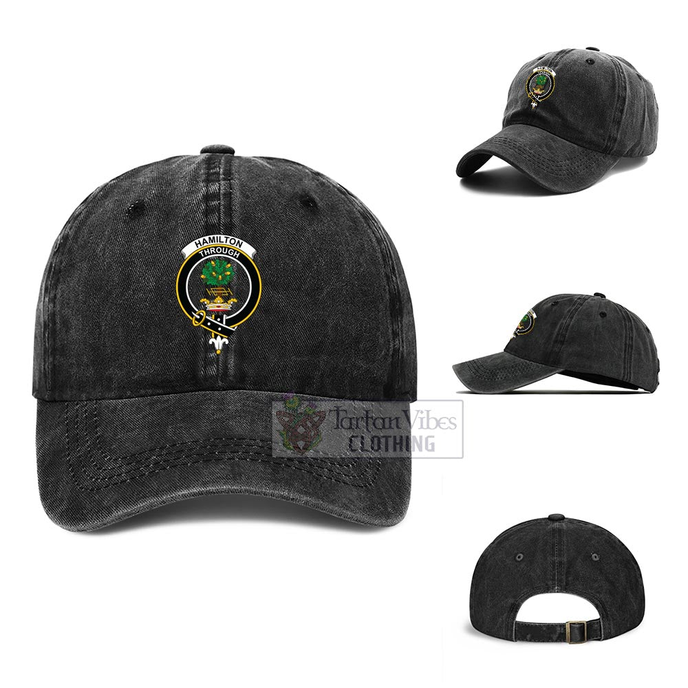 Hamilton Family Crest Denim Classic Cap Classic Cap One Size Black - 2D-tartanvibesclothing