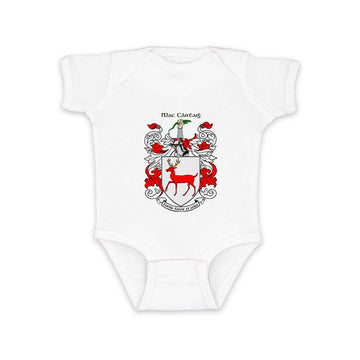 MacCártaig (MacCarthy) Coat of Arm Infant Baby Rib Bodysuit Baby Onesie - Tartan Vibes Clothing