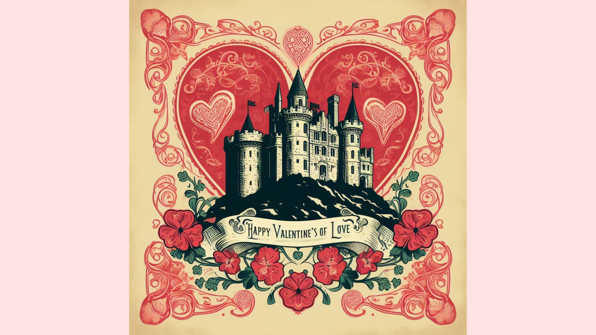 Irish Castles of Love Valentine Card