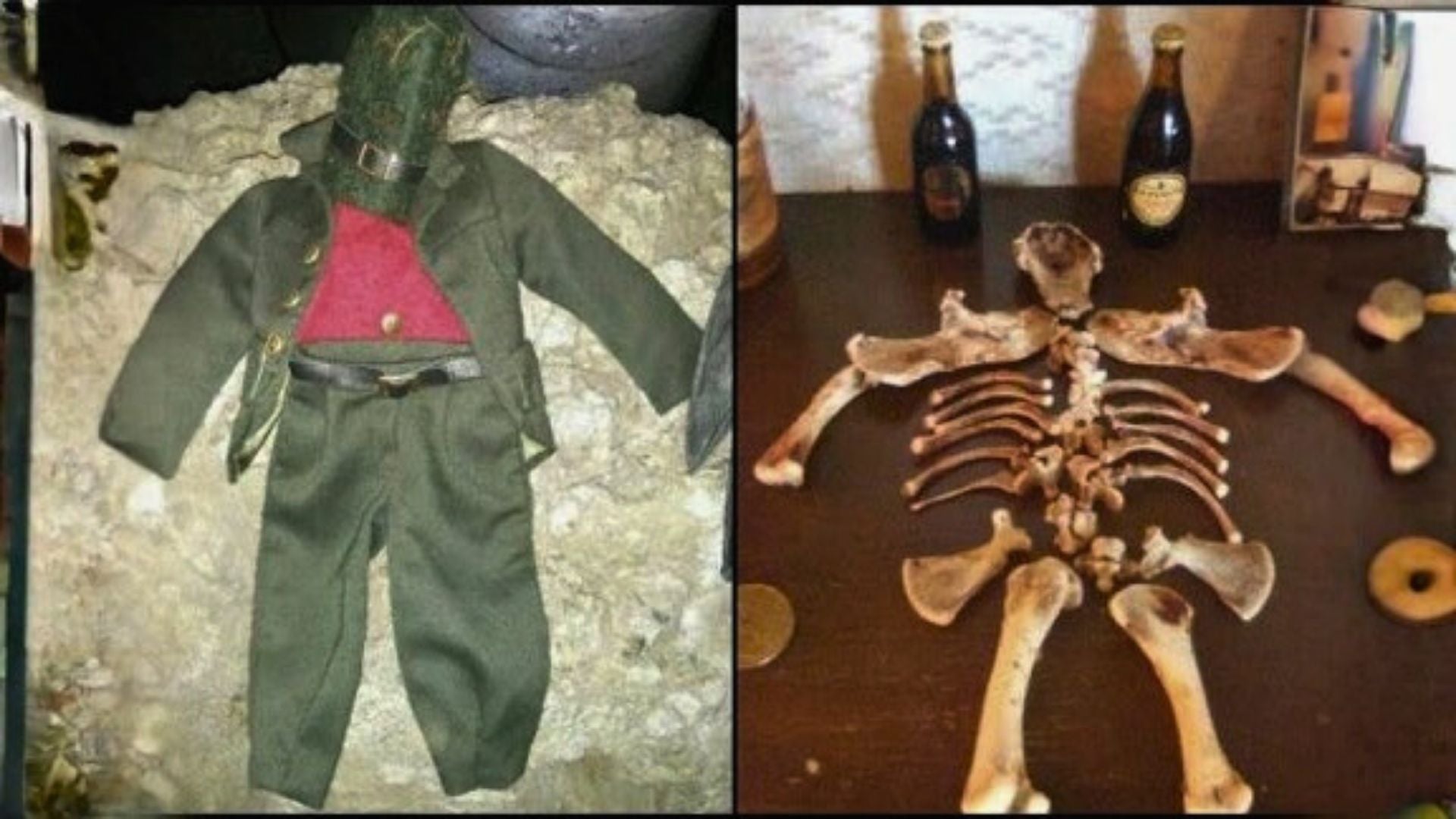 Tiny bones and a green outfit from the famous 1989 leprechaun discovery.