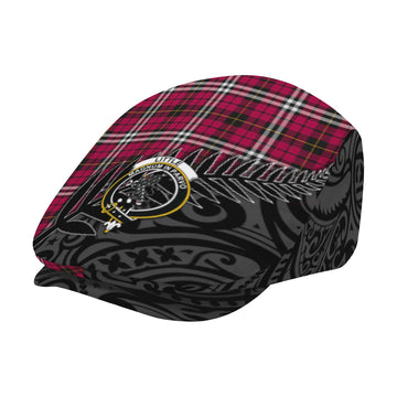 Little Crest Tartan Jeff Cap, Tartan Flat Cap Custom New Zealand Silver Fern Style - Tartan Vibes Clothing