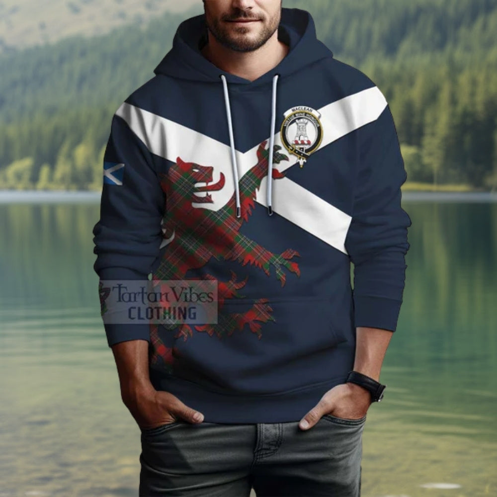 MacLean Tartan Lion Rampant Hoodie with Alba Gu Brath and Clan Name