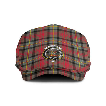 MacLennan Weathered Tartan Jeff Cap, Tartan Flat Cap with Family Crest Jeff Hat - Tartan Vibes Clothing