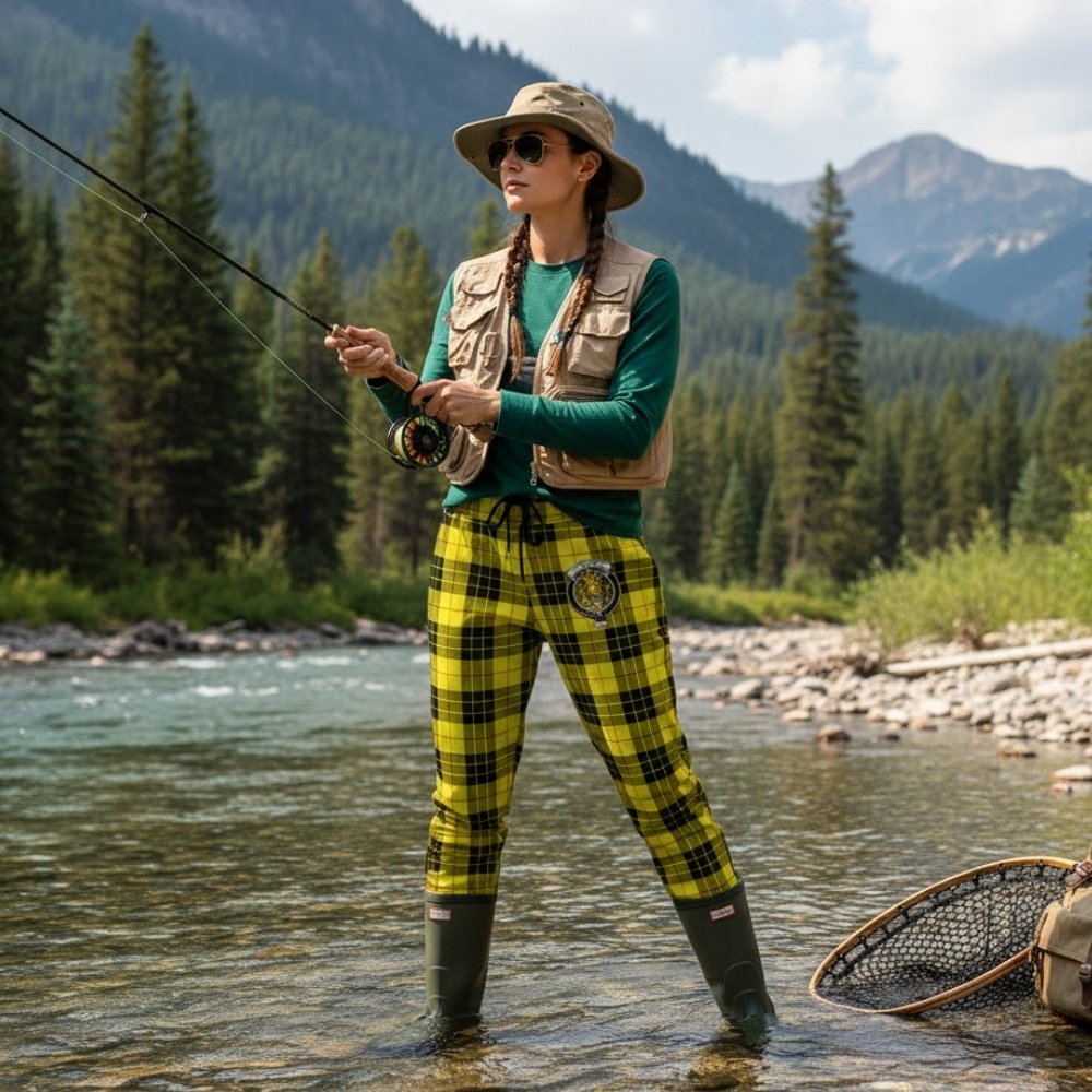 MacLeod (McLeod) Tartan Joggers Pants with Family Crest