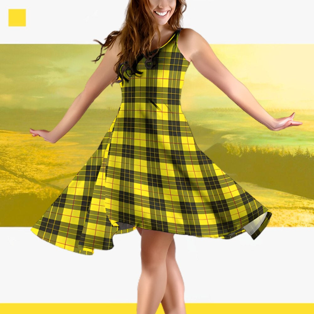 MacLeod (McLeod) Tartan Sleeveless Midi Womens Dress