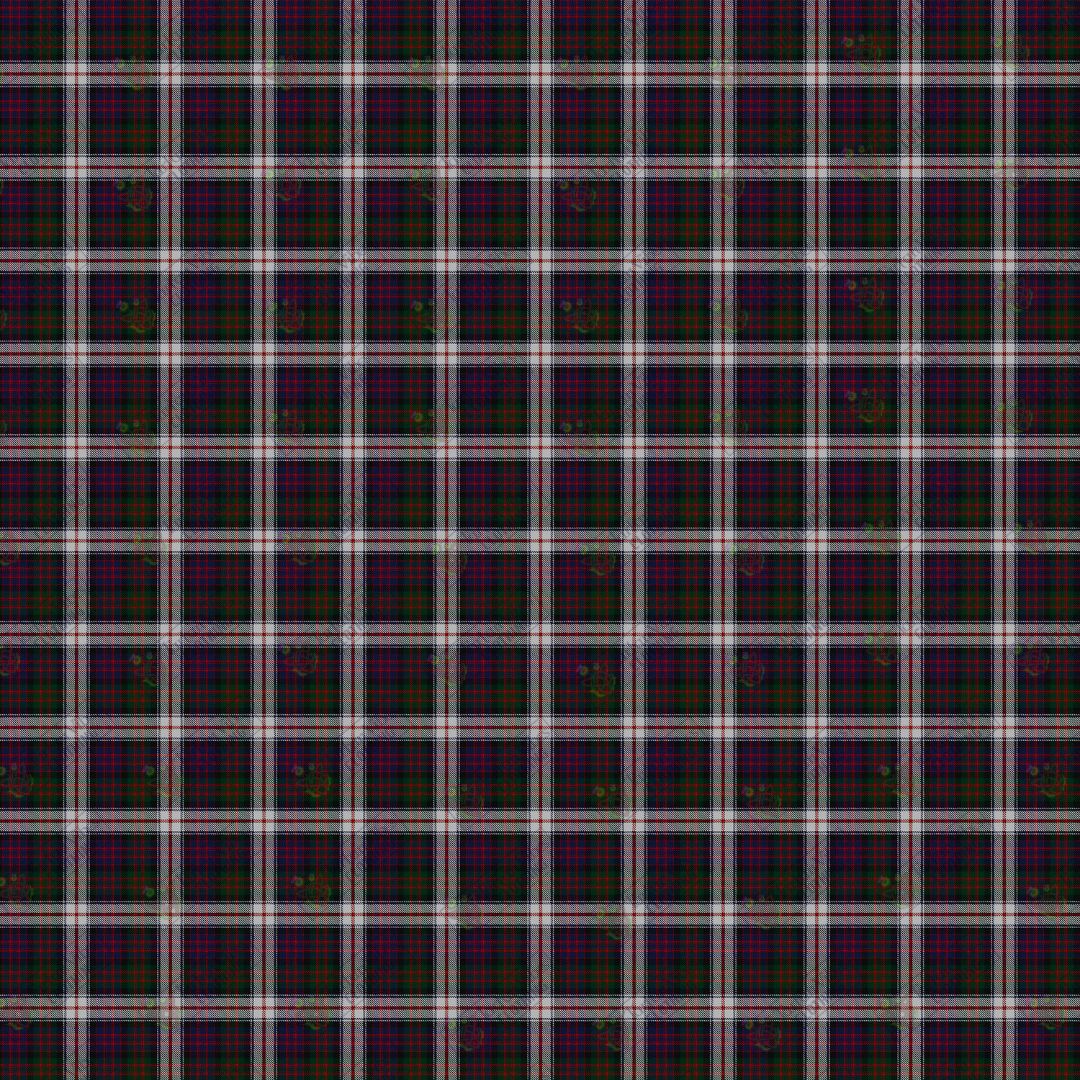 Macdonald Dress tartan pattern in black, white, and purple