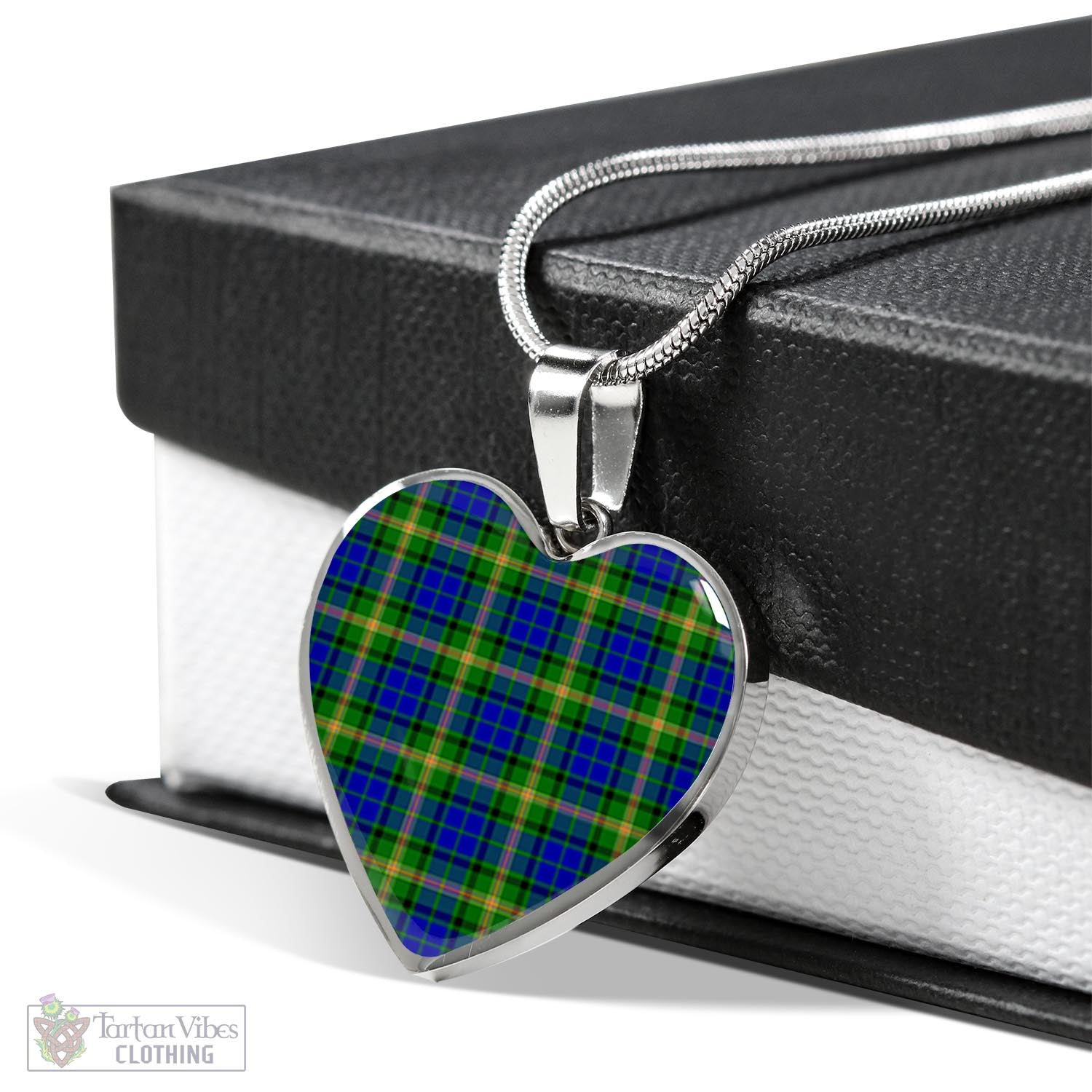 Maitland Tartan Heart Necklace Luxury Necklace (Silver) No - Tartan Vibes Clothing