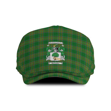 McCloskey Coat of Arms Irish Tartan Jeff Cap, Tartan Flat Cap Jeff Hat - Tartan Vibes Clothing