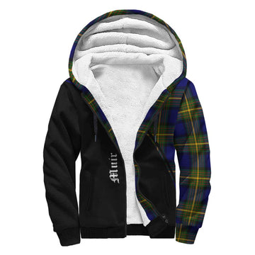 (Customer's Request) Muir Tartan Sherpa Hoodie with Family Crest Curve Style