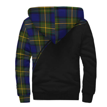 (Customer's Request) Muir Tartan Sherpa Hoodie with Family Crest Curve Style