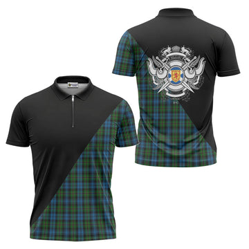 Polaris Tartan Zipper Polo Shirt Military Style Unisex - Tartan Vibes Clothing