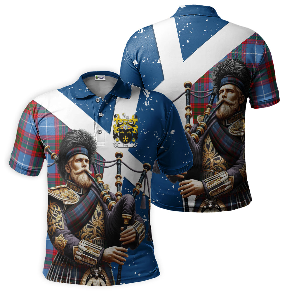 (Customer's Request) Edinbugh Tartan Polos with Best Coat of Arms Epic Bagpiper Style Kid - Tartan Vibes Clothing