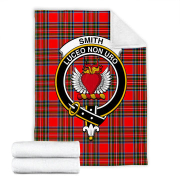 (Customer's Request) Stewart (Stuart) Tartan Blanket with Smith Clan Crest