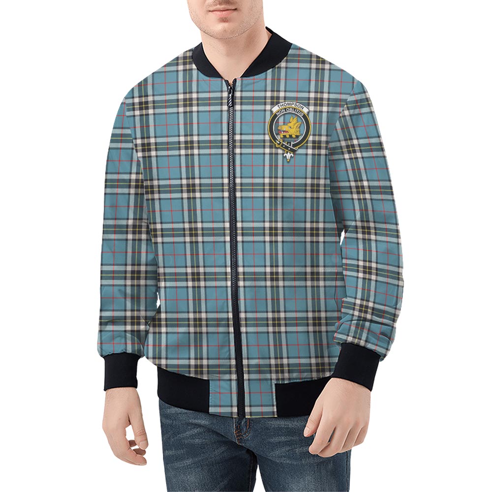 Thompson (Thomson) Tartan Bomber Jacket with Family Crest Unisex - Tartan Vibes Clothing