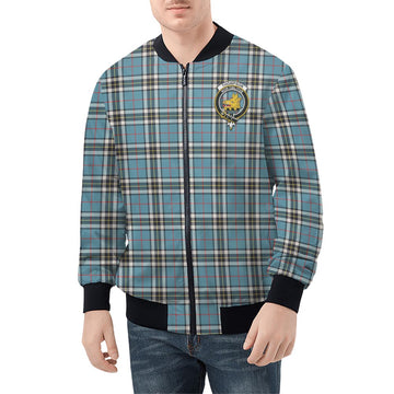 Thompson (Thomson) Tartan Bomber Jacket with Family Crest Unisex - Tartan Vibes Clothing