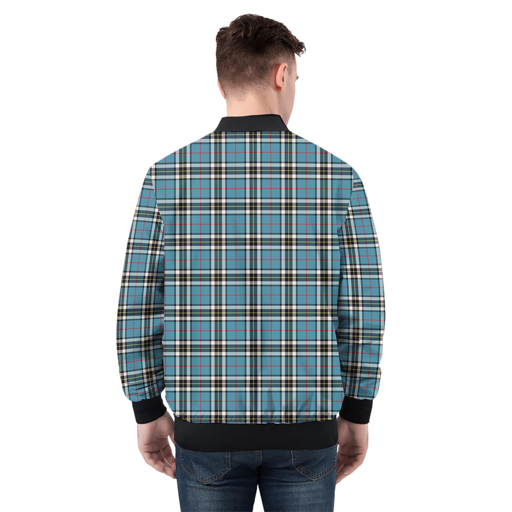 Thompson (Thomson) Tartan Bomber Jacket with Family Crest - Tartan Vibes Clothing