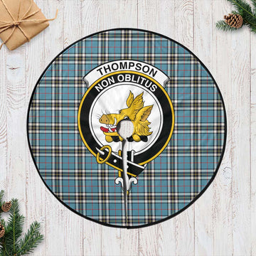 Thompson (Thomson) Tartan Christmas Tree Skirt with Family Crest 47*47 inch - Tartan Vibes Clothing