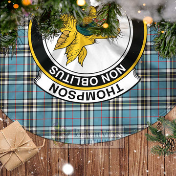 Thompson (Thomson) Tartan Christmas Tree Skirt with Family Crest - Tartan Vibes Clothing
