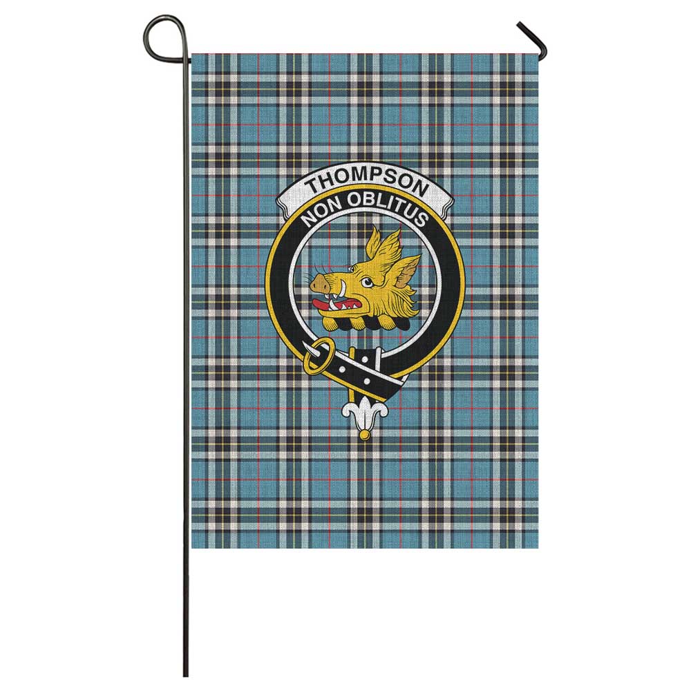 Thompson (Thomson) Tartan Garden Flag with Family Crest Garden Flag - Tartan Vibes Clothing