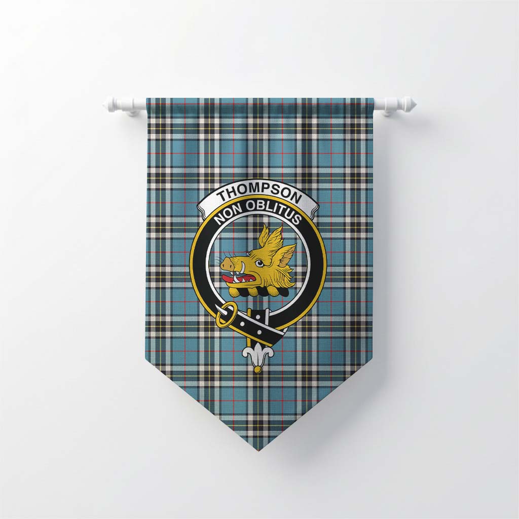 Thompson (Thomson) Tartan Gonfalon, Tartan Banner with Family Crest Chevron - Tartan Vibes Clothing