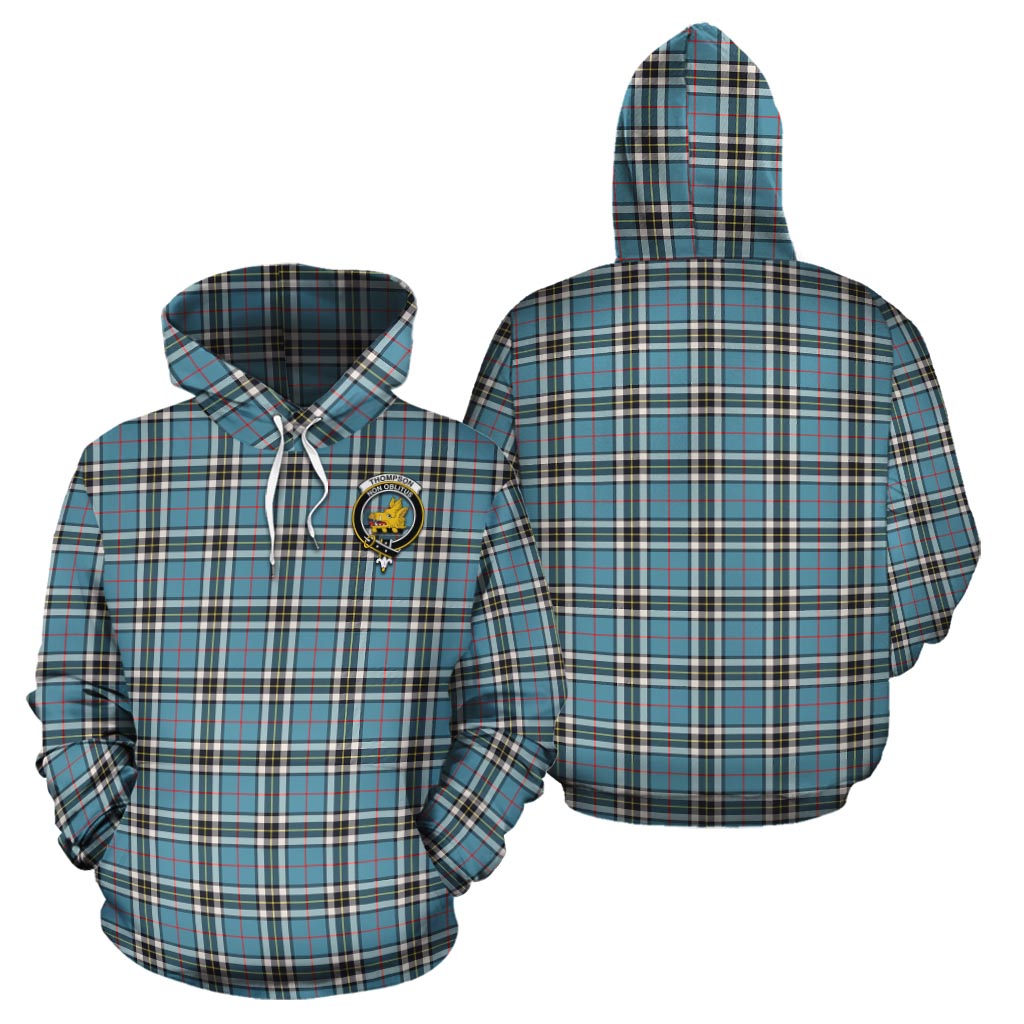 Thompson (Thomson) Tartan Hoodie with Family Crest Zip Hoodie - Tartan Vibes Clothing