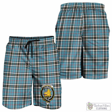 Thompson (Thomson) Tartan Mens Shorts with Family Crest