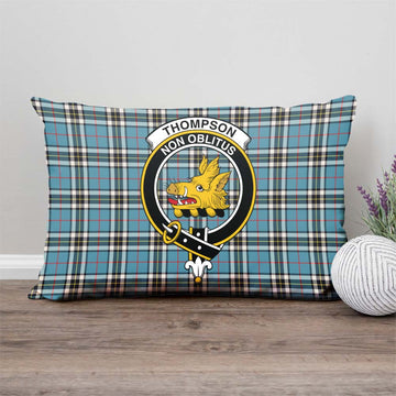 Thompson (Thomson) Tartan Pillow Cover with Family Crest Rectangle Pillow Cover - Tartan Vibes Clothing