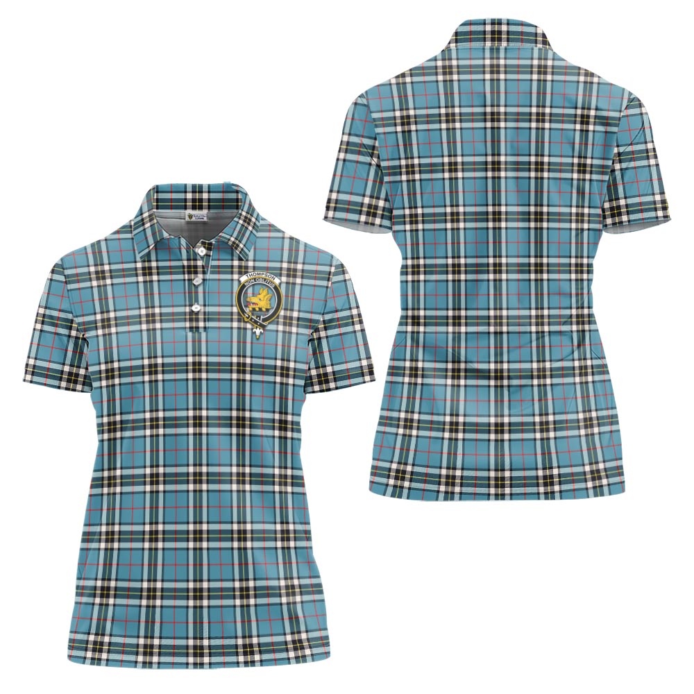 Thompson (Thomson) Tartan Polo Shirt with Family Crest For Women Women - Tartan Vibes Clothing