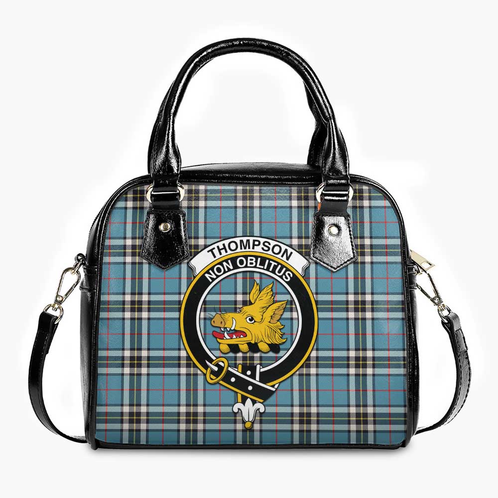 Thompson (Thomson) Tartan Shoulder Handbags with Family Crest One Size 9*21*24 cm (3.54*8.27*9.45 inches) - Tartan Vibes Clothing