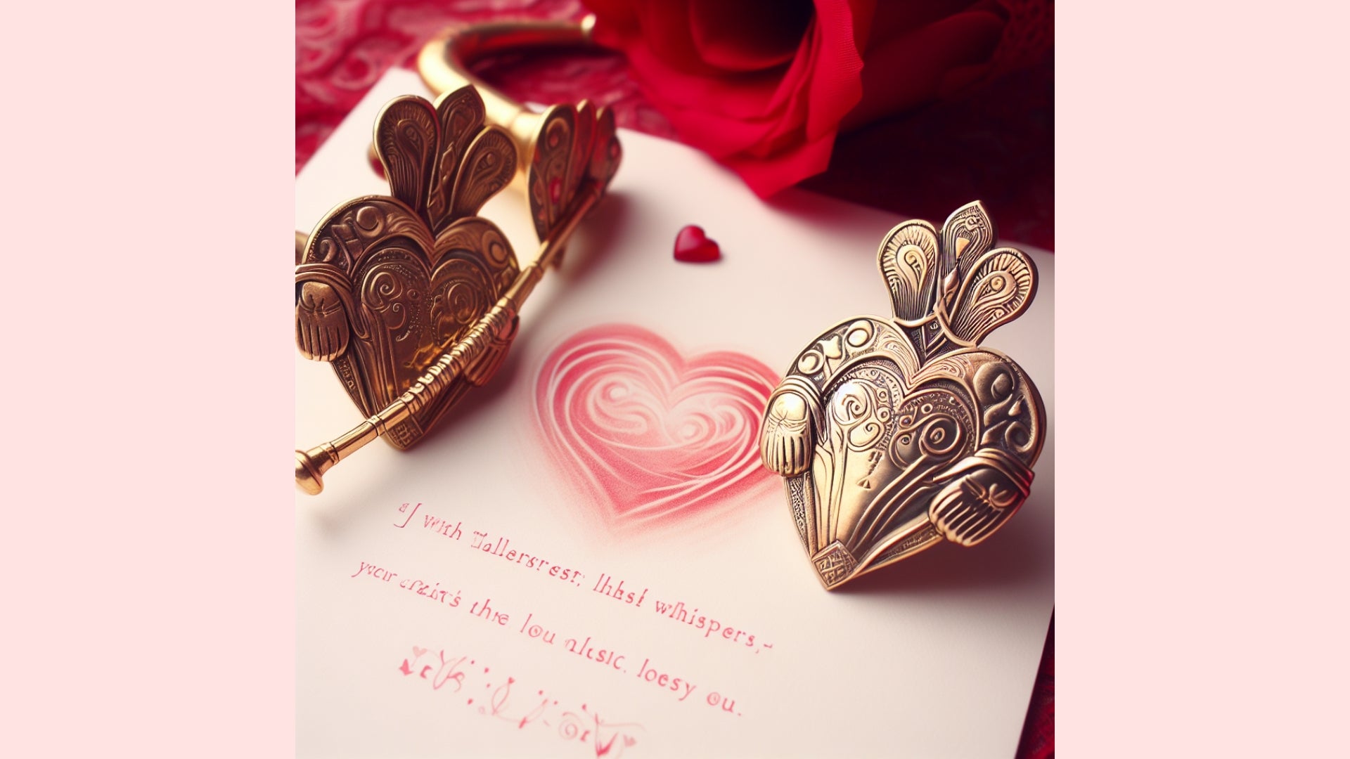 Traditional Claddagh Whispers Valentine Card