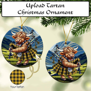 Upload Tartan Christmas Ornaments - Mr. Coo the Bagpiper of the Highlands