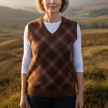 Women Knitted Vest - Tartanvibesclothing