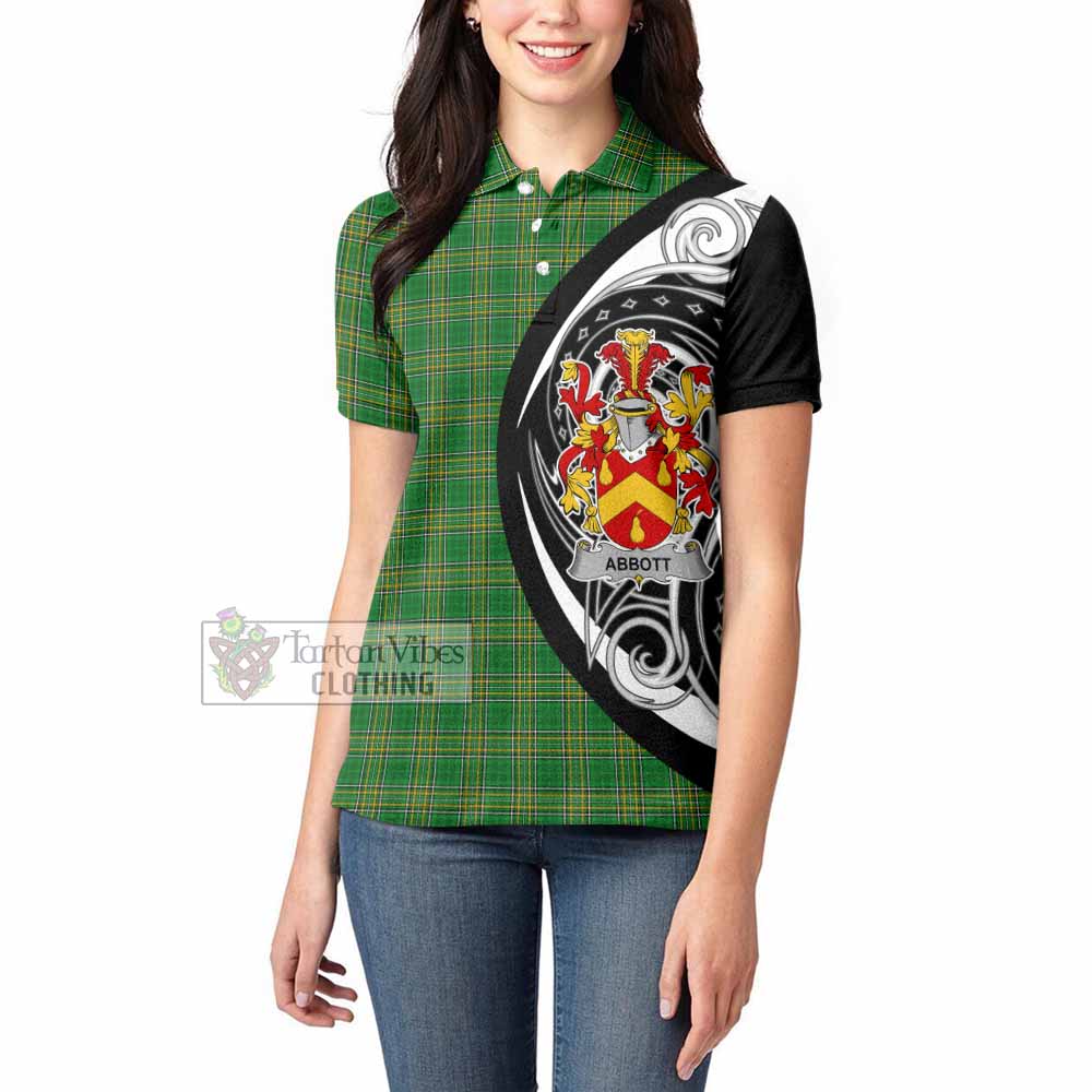 Tartan Vibes Clothing Abbott Irish Clan Women's Polo Shirt Celtic Circle Style