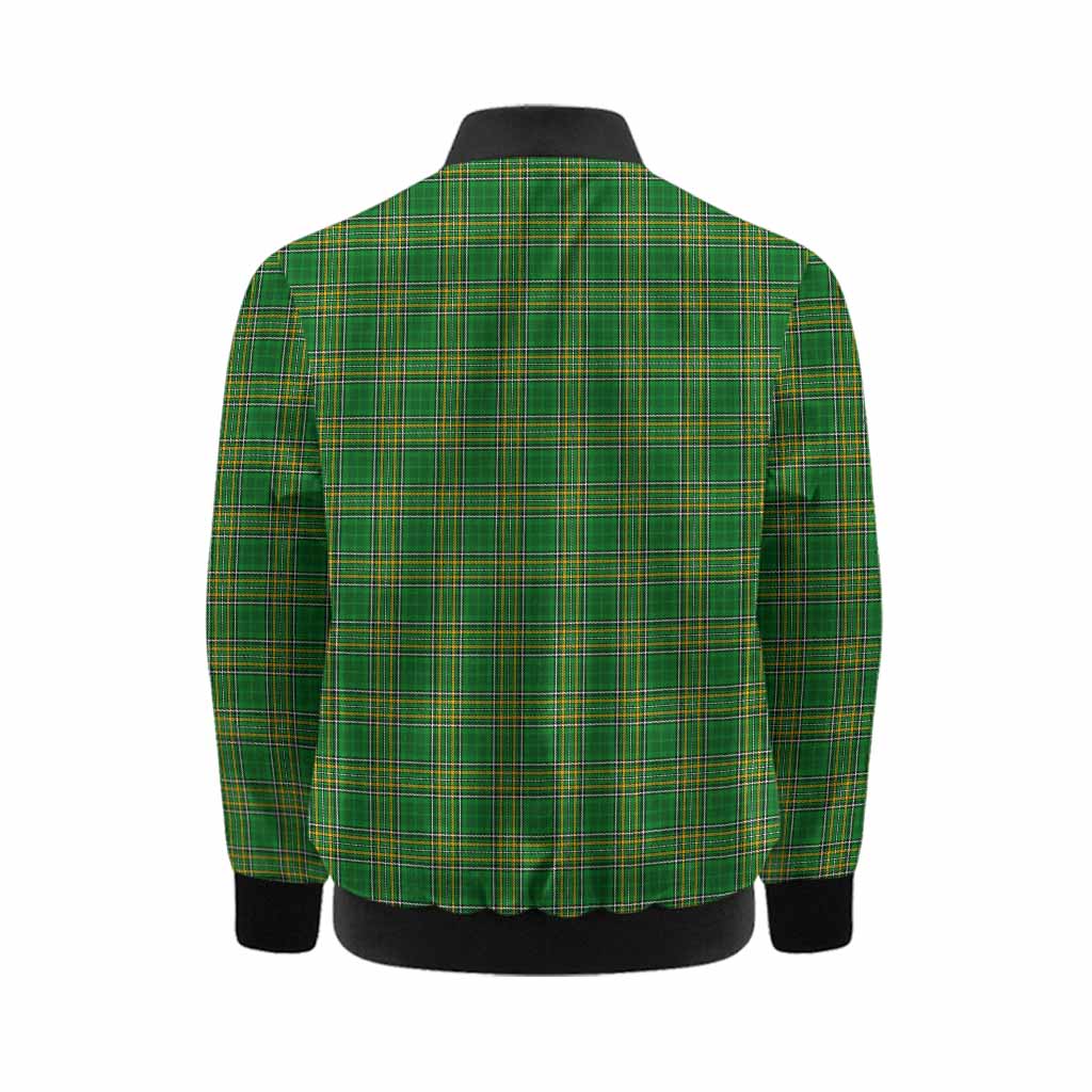 Abbott Irish Coat of Arms Tartan Kid Bomber Jacket