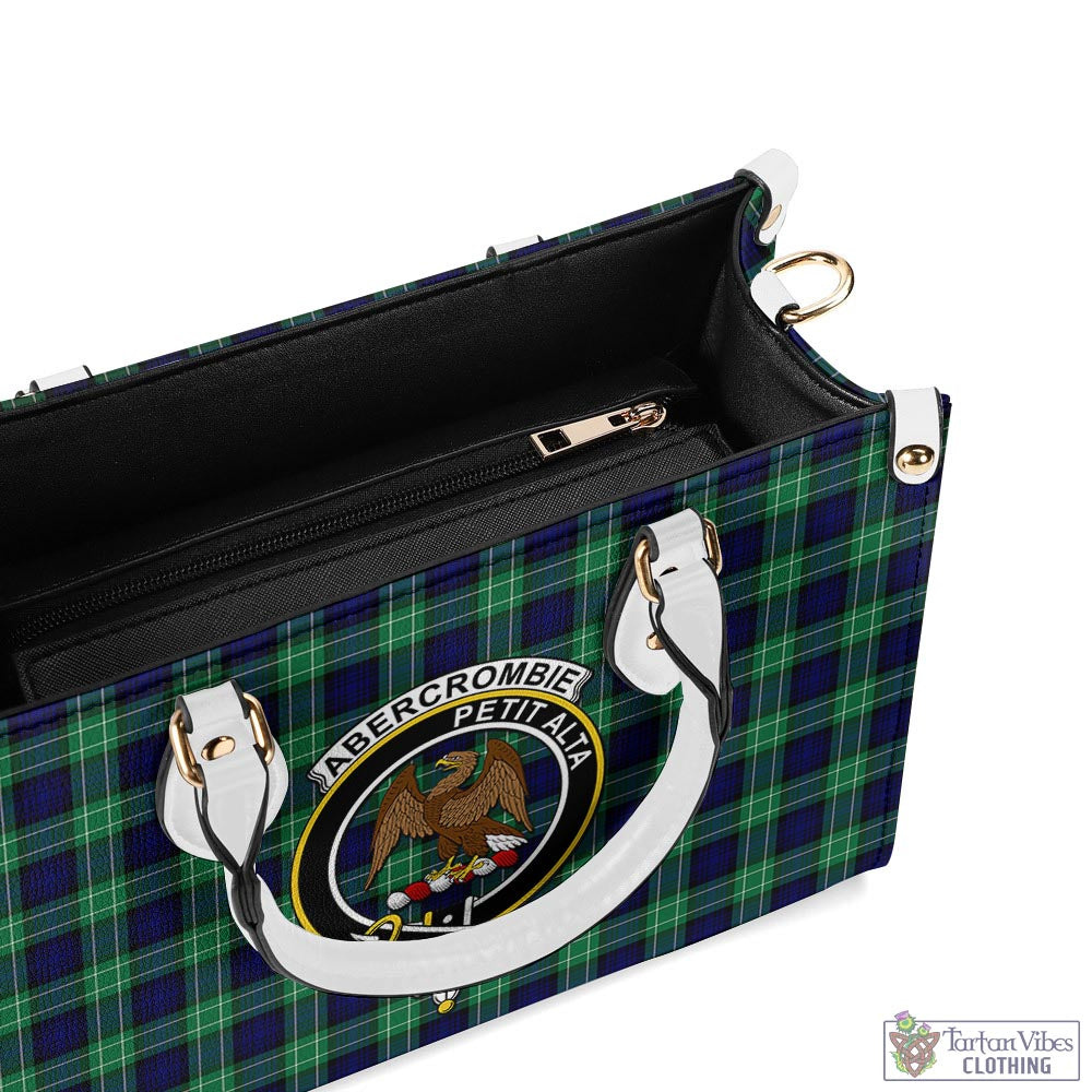 Tartan Vibes Clothing Abercrombie Tartan Luxury Leather Handbags with Family Crest