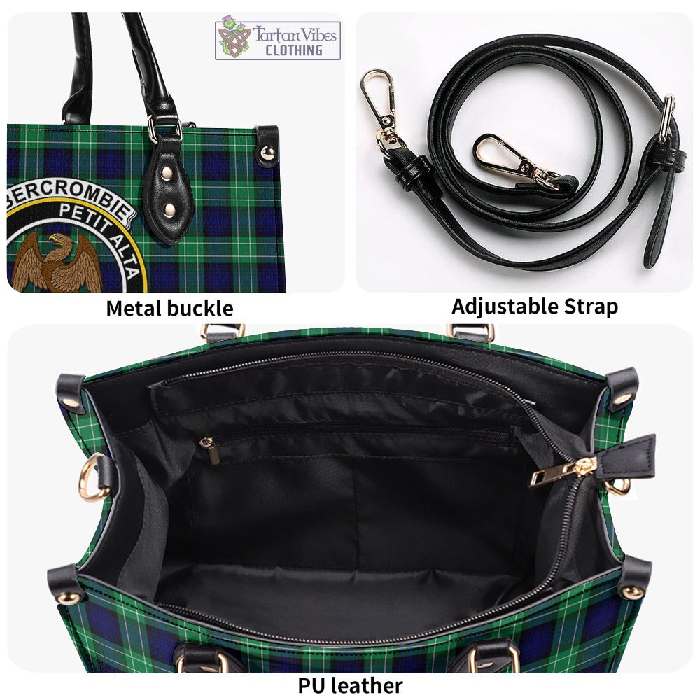 Tartan Vibes Clothing Abercrombie Tartan Luxury Leather Handbags with Family Crest