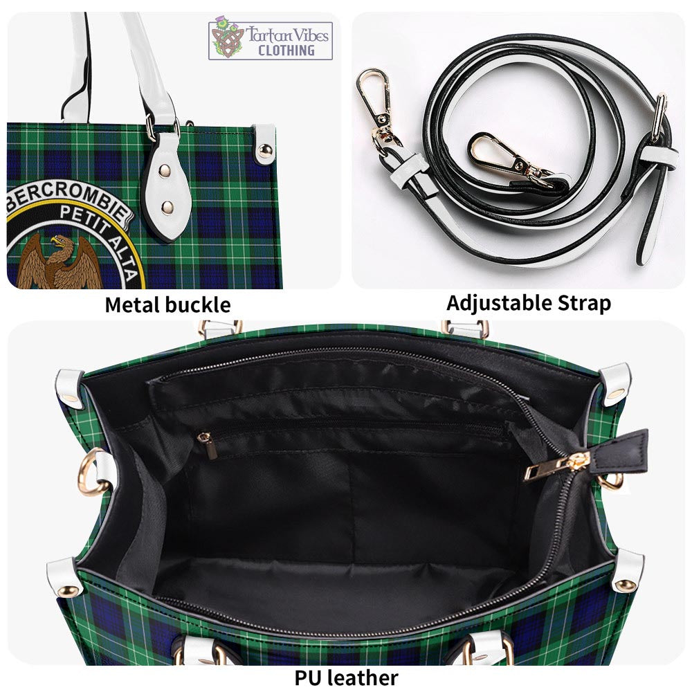 Tartan Vibes Clothing Abercrombie Tartan Luxury Leather Handbags with Family Crest