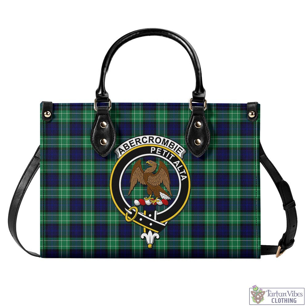 Tartan Vibes Clothing Abercrombie Tartan Luxury Leather Handbags with Family Crest