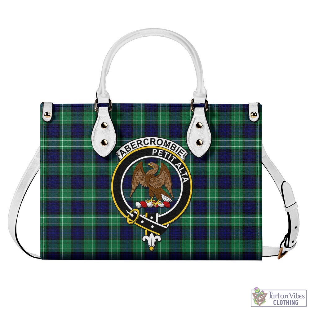 Tartan Vibes Clothing Abercrombie Tartan Luxury Leather Handbags with Family Crest